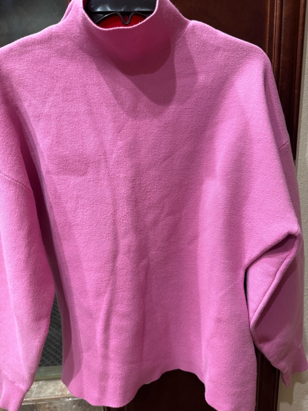 Zara Bright Pink Turtleneck Sweater